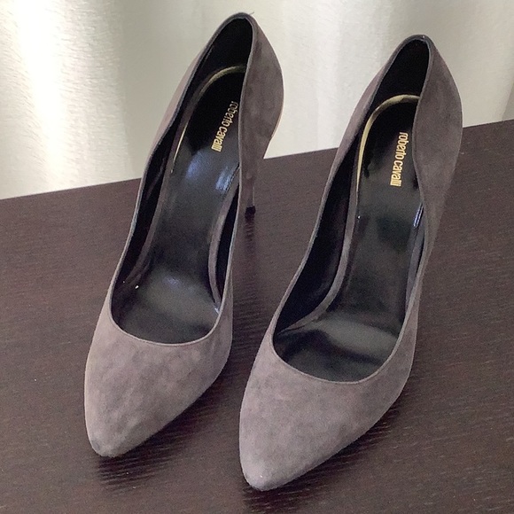 Roberto Cavalli pump high heel shoes, sz 40, grey - Picture 1 of 4